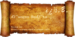Üveges Beáta névjegykártya